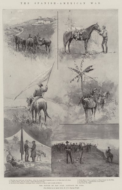 スペイン系アメリカ人戦争、サンファンの戦い、サンティアゴデクーバ 作： Henry Charles Seppings Wright